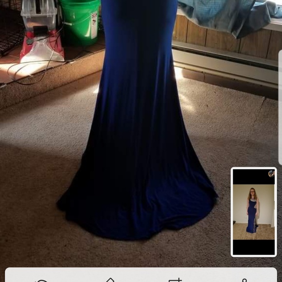 Form Fitting Navy Blue Dress - Picture 3 of 3